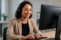 a customer support girl
